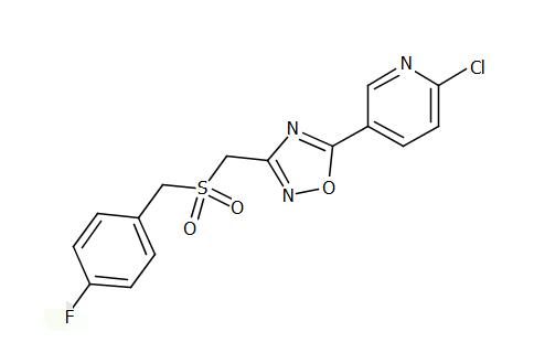 2-氯-5-(3-([(4-氟苯基)磺酰基]甲基)-1,2,4-氧二唑-5-)吡啶