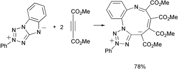 Graphical abstract: Reaction cascades initiated by nucleophilic attack of heteropentalene mesomeric betaine and nitrogen-rich mesoionic tetrazolium-5-amides on electron-deficient unsaturated compounds. Synthesis of novel heterocyclic systems