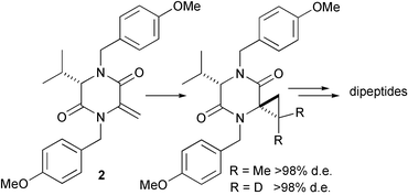 Graphical abstract: Asymmetric synthesis of substituted 1-aminocyclopropane-1-carboxylic acids via diketopiperazine methodology