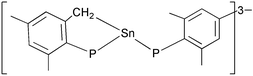 Graphical abstract: Stabilisation of an ortho-deprotonated mesityl group within the unusual [{2,4,6-Me3C6H2P}{4,6-Me2C6H2(2-CH2)P}Sn]3− stannate ion