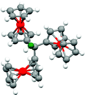 Graphical abstract: Metal atom dynamics in four triferrocenylmethane derivatives and the crystal structure of Fc3COH