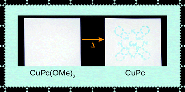 Graphical abstract: Facile one-pot preparation of thermally and photochemically convertible soluble precursors of copper phthalocyanine and naphthalocyanine