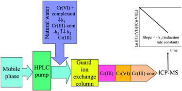 Graphical abstract: Kinetic study of the reduction of Cr(vi) in natural water using ion exchange chromatography coupled to inductively coupled plasma mass spectrometry
