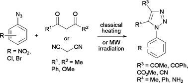 Graphical abstract: A combined experimental and theoretical study of the thermal cycloaddition of aryl azides with activated alkenes