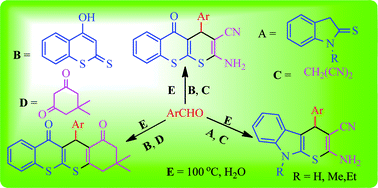 Graphical abstract: Green approach to highly functionalized thiopyrano derivatives via domino multi-component reaction in water