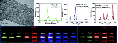 Graphical abstract: Lanthanide-doped ultrasmall yttrium fluoride nanoparticles with enhanced multicolor upconversion photoluminescence