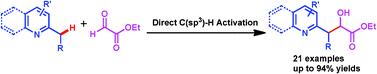 Graphical abstract: Copper-catalysed addition of α-alkyl azaarenes to ethyl glyoxylate via direct C(sp3)–H activation