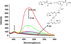 Graphical abstract: Heterocyclic thiosemicarbazones as fluorescent sensors for the selective recognition of cations in the aqueous phase