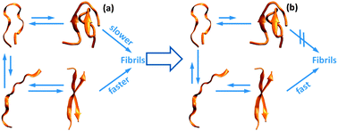Graphical abstract: Initiation of assembly of tau(273-284) and its ΔK280 mutant: an experimental and computational study