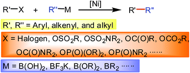 Graphical abstract: Transition-metal-catalyzed Suzuki–Miyaura cross-coupling reactions: a remarkable advance from palladium to nickel catalysts