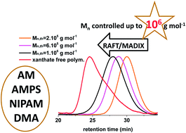 Graphical abstract: Low temperature RAFT/MADIX gel polymerisation: access to controlled ultra-high molar mass polyacrylamides