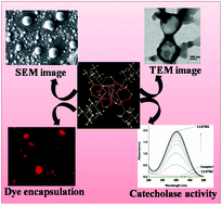 Graphical abstract: A mixed-valence Mn6 cluster exhibiting self-assembled vesicular structure and catecholase-like activity in solution state