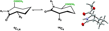 Graphical abstract: Conformational studies on substituted ε-caprolactams by X-ray crystallography and NMR spectroscopy