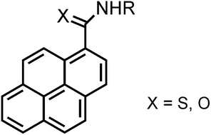 Graphical abstract: Efficient synthesis of pyrene-1-carbothioamides and carboxamides. Tunable solid-state fluorescence of pyrene-1-carboxamides