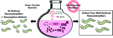 Graphical abstract: Preparation of defect-free nanocaterpillars via in situ nanoparticlisation of a well-defined polyacetylene block copolymer