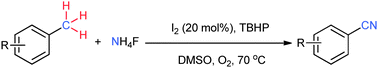 Graphical abstract: Iodine-catalyzed ammoxidation of methyl arenes