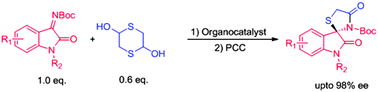 Graphical abstract: The enantioselective construction of chiral spirooxindole-based 4-thiazolidinone via asymmetric catalytic formal [3+2] annulation using a bifunctional catalyst