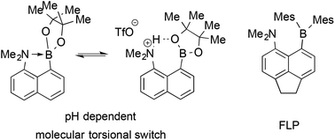 Graphical abstract: Naphthylaminoborane: from structural switches to frustrated Lewis pair reactivity