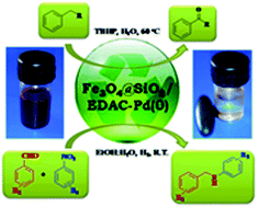 Graphical abstract: Fe3O4@SiO2/EDAC–Pd(0) as a novel and efficient inorganic/organic magnetic composite: sustainable catalyst for the benzylic C–H bond oxidation and reductive amination under mild conditions