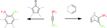 Graphical abstract: Simultaneous introduction of trifluoromethyl and λ6-pentafluorosulfanyl substituents using F5S–C [[triple bond, length as m-dash]] C–CF3 as a dienophile