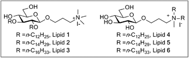 Graphical abstract: Design, synthesis and in vitro evaluation of d-glucose-based cationic glycolipids for gene delivery