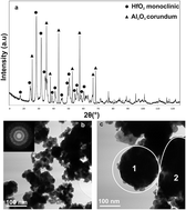 Graphical abstract: TEM study of the reaction mechanisms involved in the carbothermal reduction of hafnia