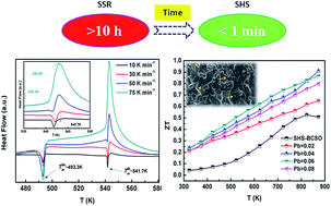 Graphical abstract: Enhanced thermoelectric properties in Pb-doped BiCuSeO oxyselenides prepared by ultrafast synthesis