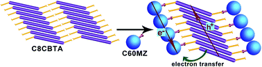 Graphical abstract: Photocurrent generation of nanofibers constructed using a complex of a gelator and a fullerene derivative
