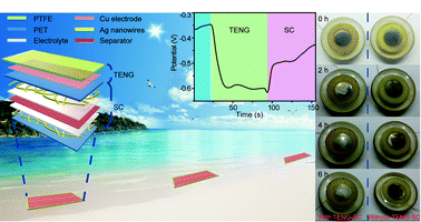 Graphical abstract: A self-powered system based on triboelectric nanogenerators and supercapacitors for metal corrosion prevention