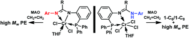 Graphical abstract: Chromium complexes bearing amidinato-phosphino ligand: synthesis, characterization, and catalytic properties of ethylene tri-/tetramerization and polymerization