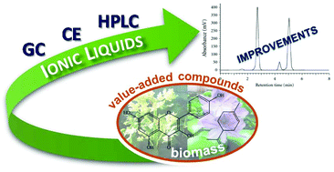 Graphical abstract: Ionic liquids in chromatographic and electrophoretic techniques: toward additional improvements in the separation of natural compounds