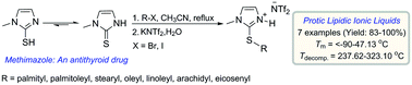 Graphical abstract: Biomimetic design of protic lipidic ionic liquids with enhanced fluidity