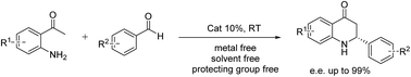 Graphical abstract: Organocatalytic one-pot asymmetric synthesis of 2-aryl-2,3-dihydro-4-quinolones