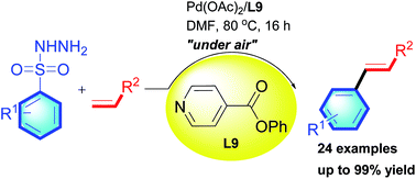 Graphical abstract: Open-air oxidative Mizoroki–Heck reaction of arylsulfonyl hydrazides with alkenes