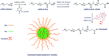 Graphical abstract: Docetaxel-conjugated monomethoxy-poly(ethylene glycol)-b-poly(lactide) (mPEG-PLA) polymeric micelles to enhance the therapeutic efficacy in oral squamous cell carcinoma