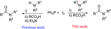 Graphical abstract: Metal-free amidation of carboxylic acids with tertiary amines