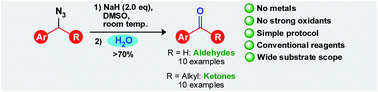 Graphical abstract: A straightforward and versatile protocol for the direct conversion of benzylic azides to ketones and aldehydes