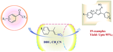 Graphical abstract: Cascade reaction for the construction of CF3 containing tetrasubstituted furan ring