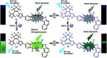 Graphical abstract: A multi-addressable diarylethene for the selective detection of Al3+ and the construction of a logic circuit