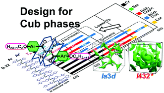 Graphical abstract: Systematic exploitation of thermotropic bicontinuous cubic phase families from 1,2-bis(aryloyl)hydrazine-based molecules