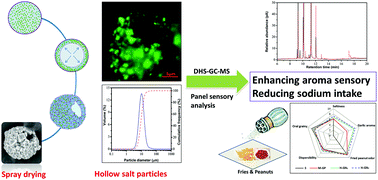 Graphical abstract: Quillaja saponin-based hollow salt particles as solid carriers for enhancing sensory aroma with reduced sodium intake