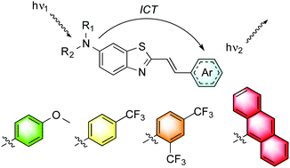 Graphical abstract: Design, synthesis and photophysical studies of styryl-based push–pull fluorophores with remarkable solvatofluorochromism