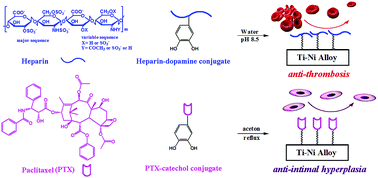 Graphical abstract: Chemical coatings relying on the self-polymerization of catechol for retrievable vena cava filters