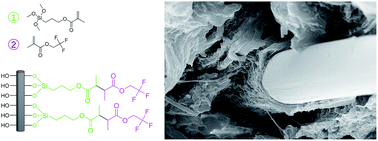 Graphical abstract: Effects of surface fluoride-functionalizing of glass fiber on the properties of PTFE/glass fiber microwave composites