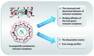 Graphical abstract: Metadynamics supports molecular dynamics simulation-based binding affinities of eucalyptol and beta-cyclodextrin inclusion complexes