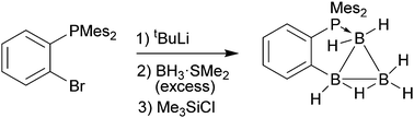 Graphical abstract: A convenient route to internally phosphane-stabilized aryltriborane(7) compounds