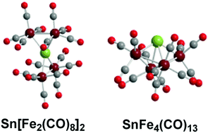 Graphical abstract: Tetranuclear iron carbonyl complexes with a central tin atom: relationship to iron carbonyl carbides