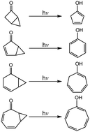 Graphical abstract: Photochemical rearrangement reactions of bicyclic molecules that contain a cyclopropane ring