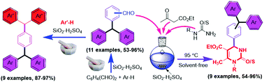 Graphical abstract: Synthesis of new mixed-bistriarylmethanes and novel 3,4-dihydropyrimidin-2(1H)one derivatives