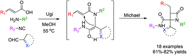 Graphical abstract: One-pot synthesis of β-lactams by the Ugi and Michael addition cascade reaction